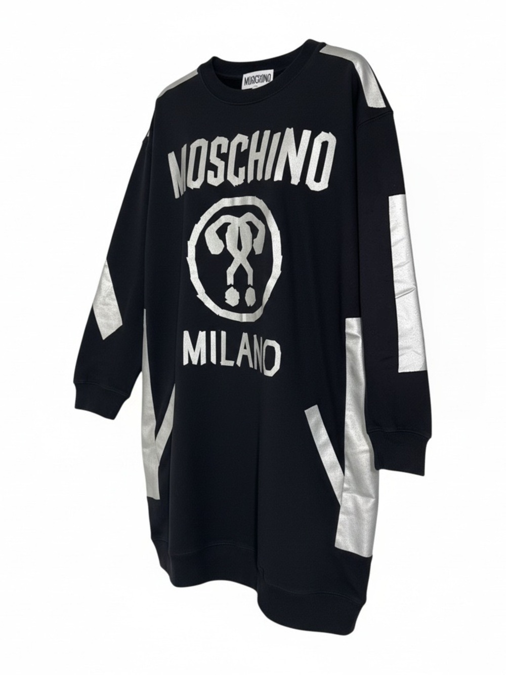 Moschino Black Crewneck Sweater Dress